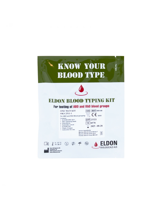EldonCard kraujo grupės nustatymo rinkinys