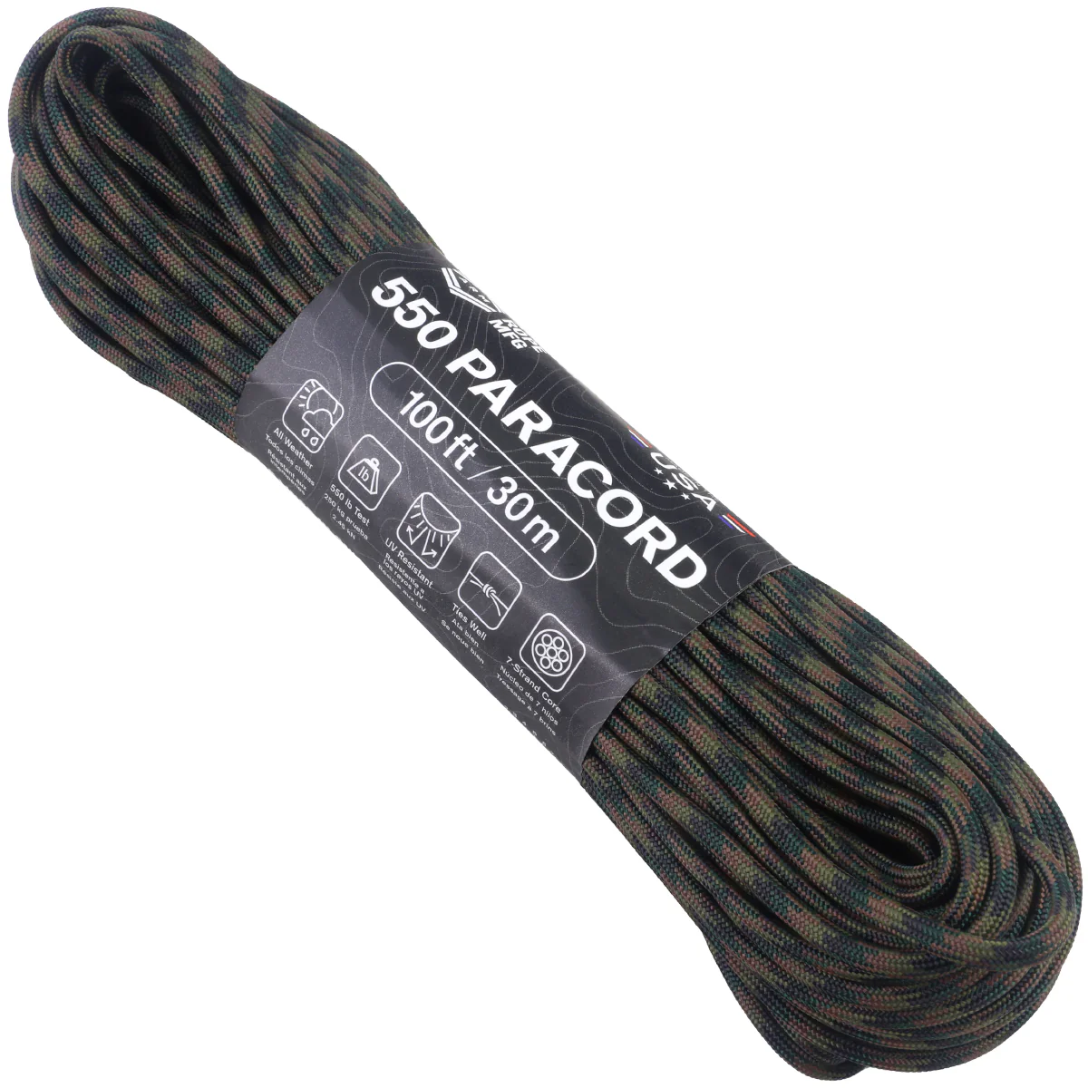 Atwood Rope MFG 550 paracord virvė - TaktikaPro - Kai kiekviena detalė turi prasmę.