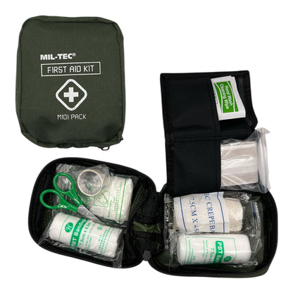 Pirmosios pagalbos paketas MIDI, Mil-Tec - TaktikaPro - Kai kiekviena detalė turi prasmę.