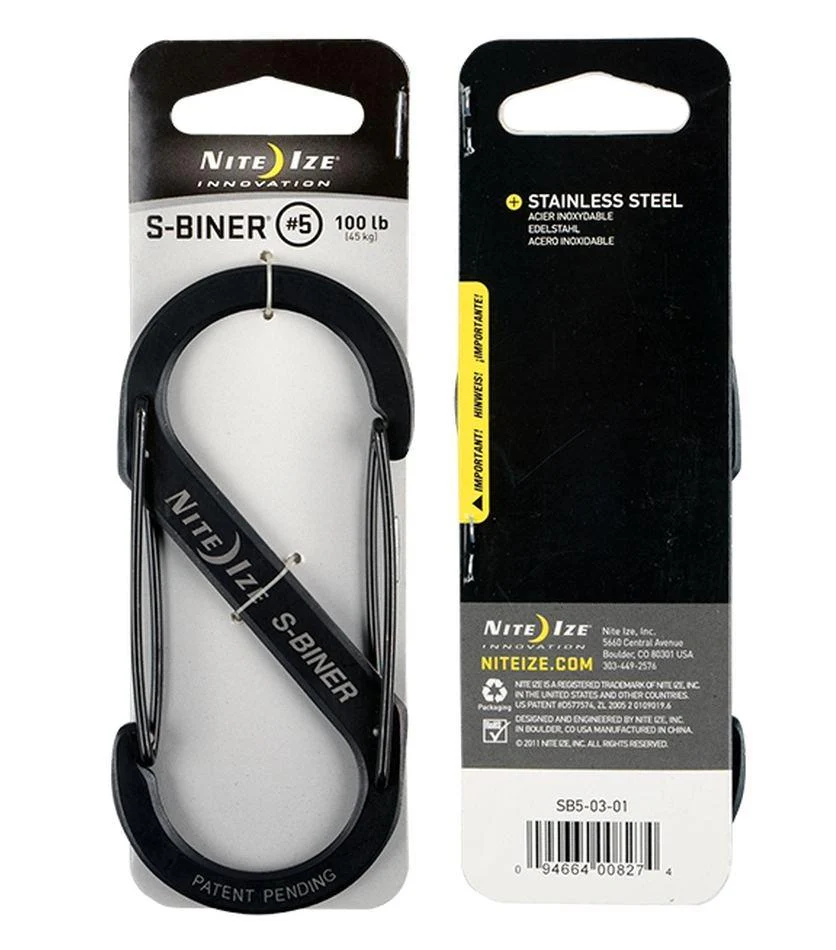 Nite Ize S-Biner – nerūdijančio plieno karabinas (įvairių dydžių) - TaktikaPro - Kai kiekviena detalė turi prasmę.