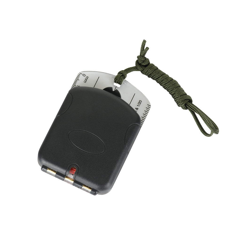 Žemėlapio kompasas su mažu veidrodėliu